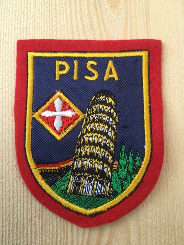 Patch toppa CM8X6 scudetto in stoffa ricamato città di Pisa - Foto 3 di 3