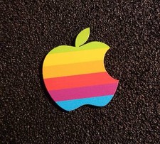 Apple Classic Rainbow Logo / Label / Aufkleber / Sticker / Badge 461 