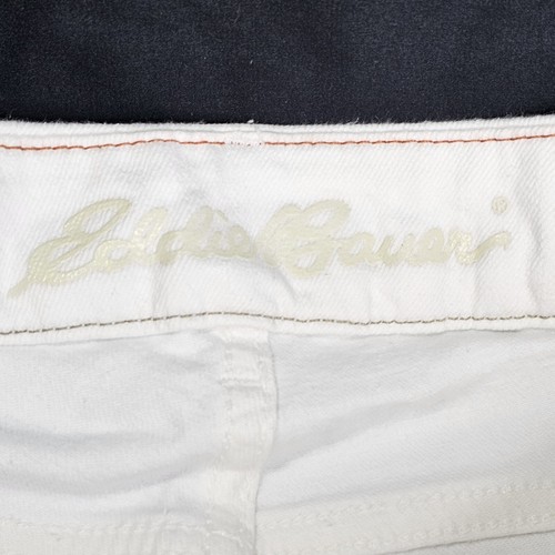 Eddie Bauer Curvy Denim Trouser Jeans Pants Womens Reg. Size White Flare Stretch - Picture 7 of 64