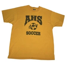 Vintage 90s Screen Stars Best XL High School Soccer T Shirt AHS Amarillo Sandies