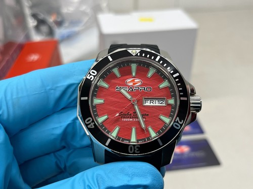 Seapro Men's Scuba Dragon Diver Limited Edition 1000 Meters Red Dial Watch - Picture 2 of 7