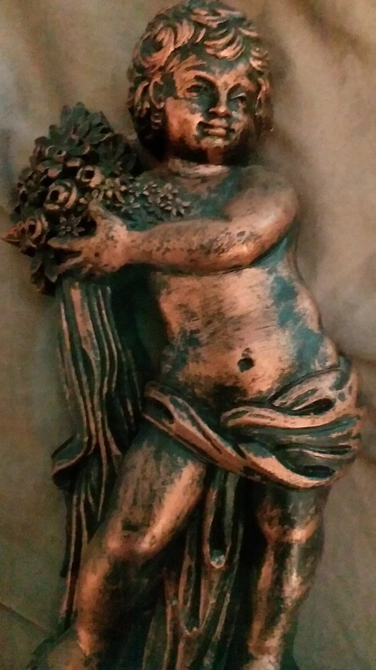 复古 1969 年小天使墙艺术 Homco Dart Industries 铜工艺 7140 — 第 2/4 张图片