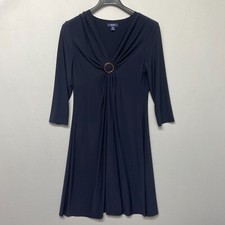 Chaps Women Dress Size XL X-Large Dark Blue Polyester Blend B347 -19