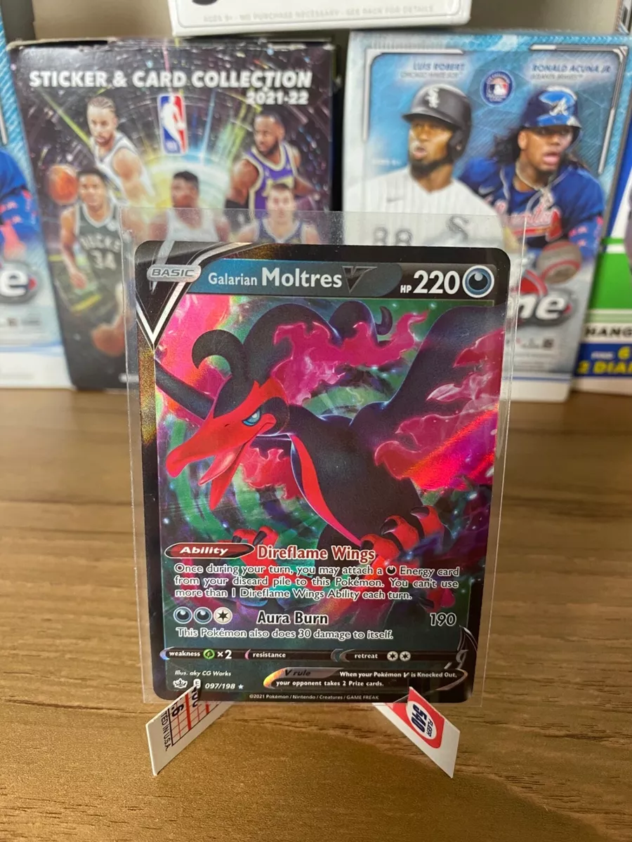 Pokemon Card Galarian Moltres V 097/198 Chilling Reign Set - Ultra