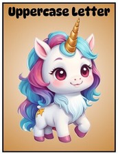 Unicorn letter Match Game - Uppercase  Lowercase Letter Sorting -DIY KIT