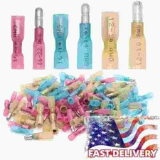 Heat Shrink Bullet Female Male Waterproof Wire Connector Crimp Terminals 10-22Ga