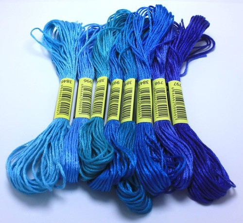 Cross Stitch Thread Cotton Embroidery Floss Gradient Color Sewing Skeins Threads - Picture 7 of 31