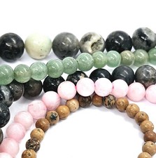 Mixed Gemstone Beads Jewellery Craft  Stones 4mm to 12mm x5 Strands