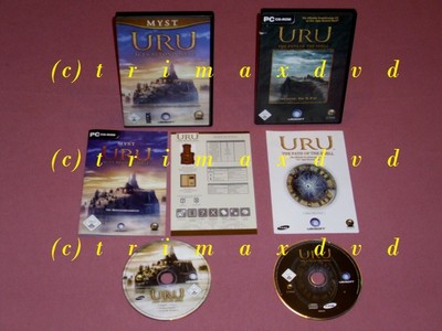 2x PC _ Uru Ages Beyond Myst & Uru The Path Of The Shell incl. Uru To D'ni _ TOP