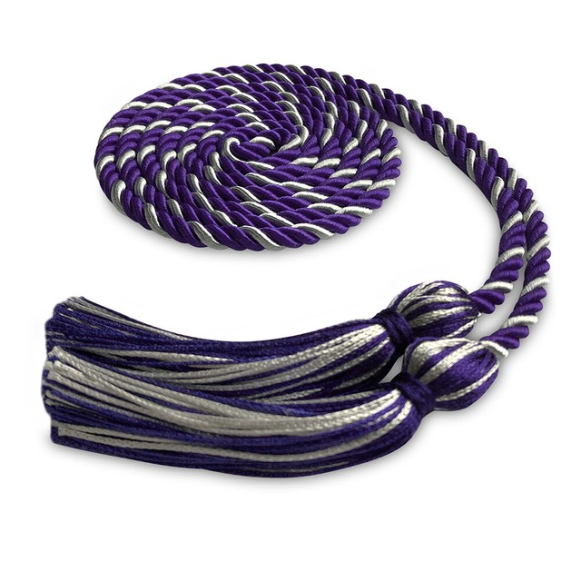 Endea Graduation Single Honor Cord TwoColor Purple/Silver eBay