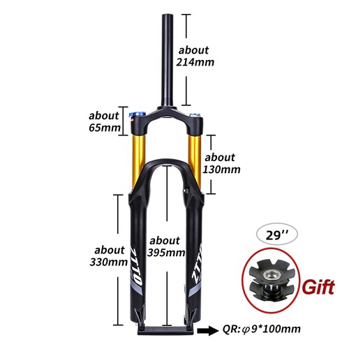 MTB Bike Air Fork 120mm Travel Front Suspension QR 26 27.5 29 Inch Straight Tube - Picture 7 of 23