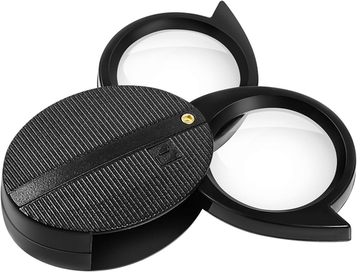 Folding Pocket Magnifying Portable Handheld Optical Glass Crafts Magnifier fo...