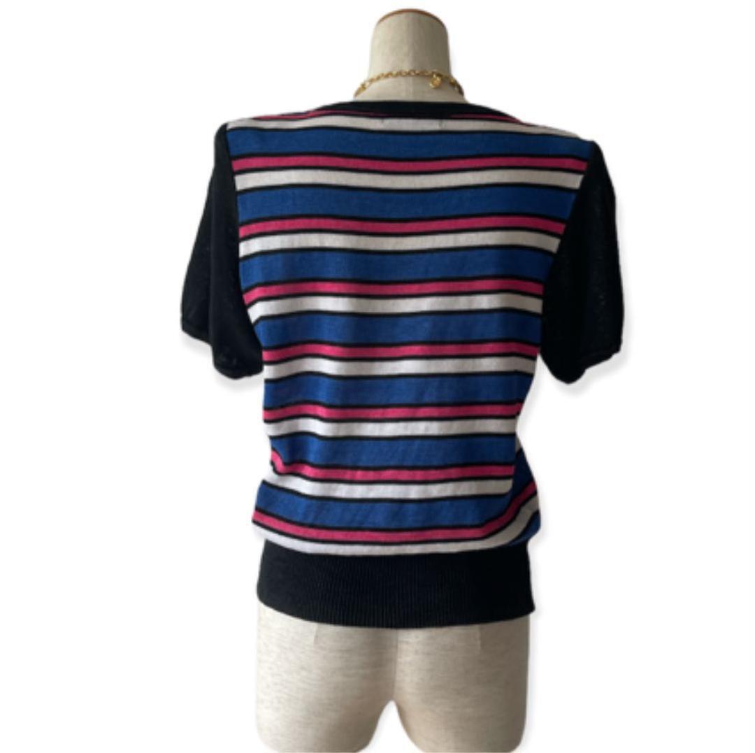 Autentico top Yves Saint Laurent vintage YSL manica corta lino taglia M