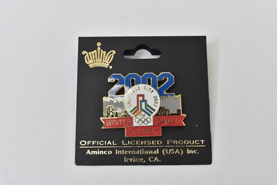 2002 Salt Lake City SLC Winter Olympic Games Skyline Mountains Pin