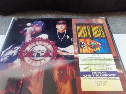 GUNS N ROSES Use Your Illusion World Tour 1993 GERMANY TICKET-PHOTOS PLAQUE - Picture 3 of 6