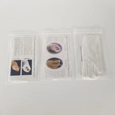 x3 Coin Gloves Silver Gold Jewelry Stamp Cotton Inspection Handling in Bag