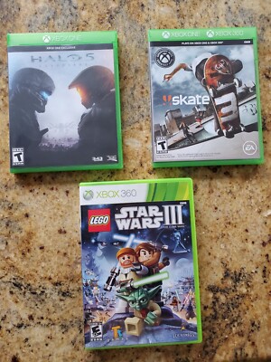Xbox Games Lot Halo Guardians Skate Lego Star Wars III Misc CIB  MINT