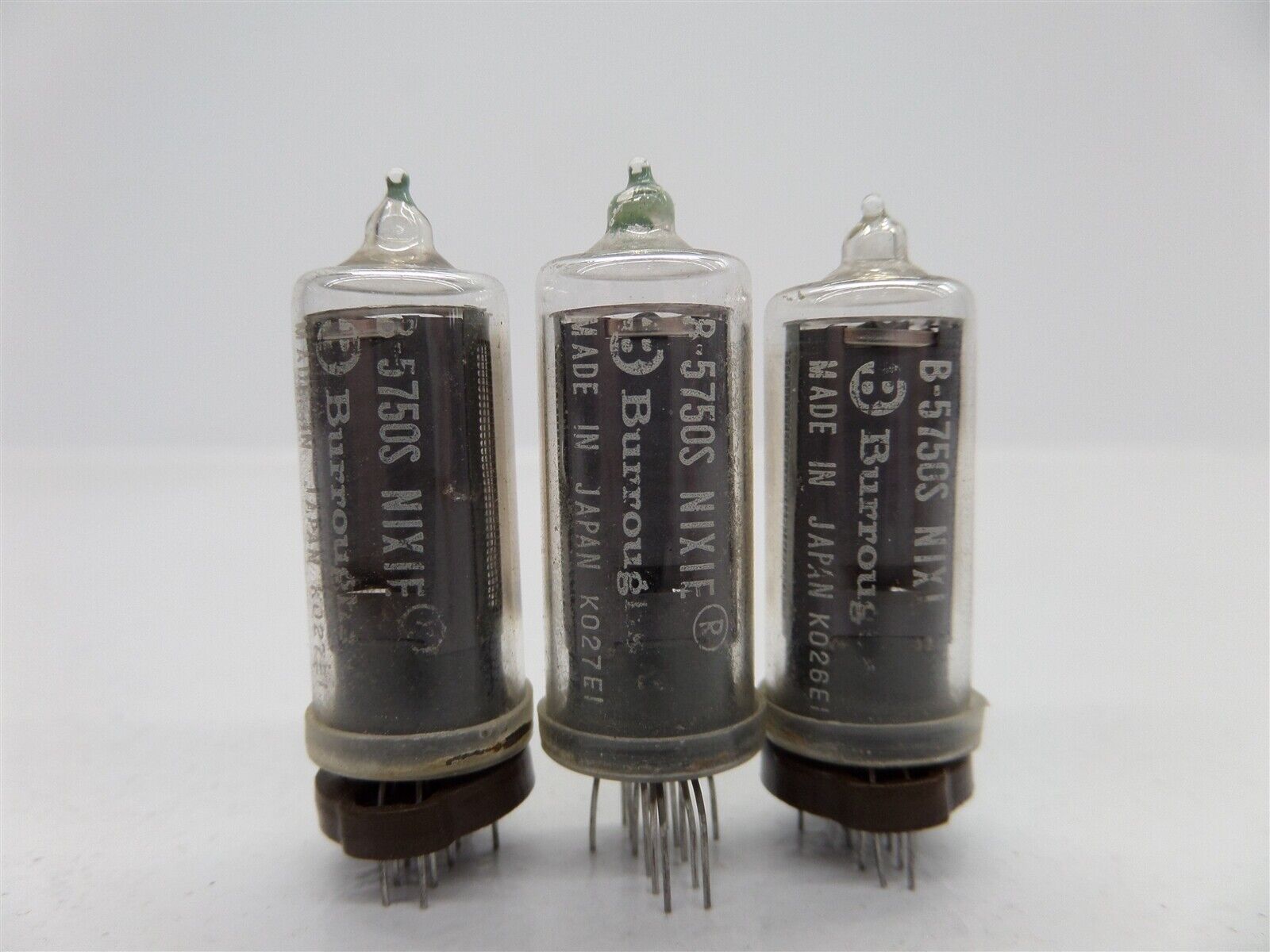 Lot Of 3 Burroughs B-5750S Nixie Tube 