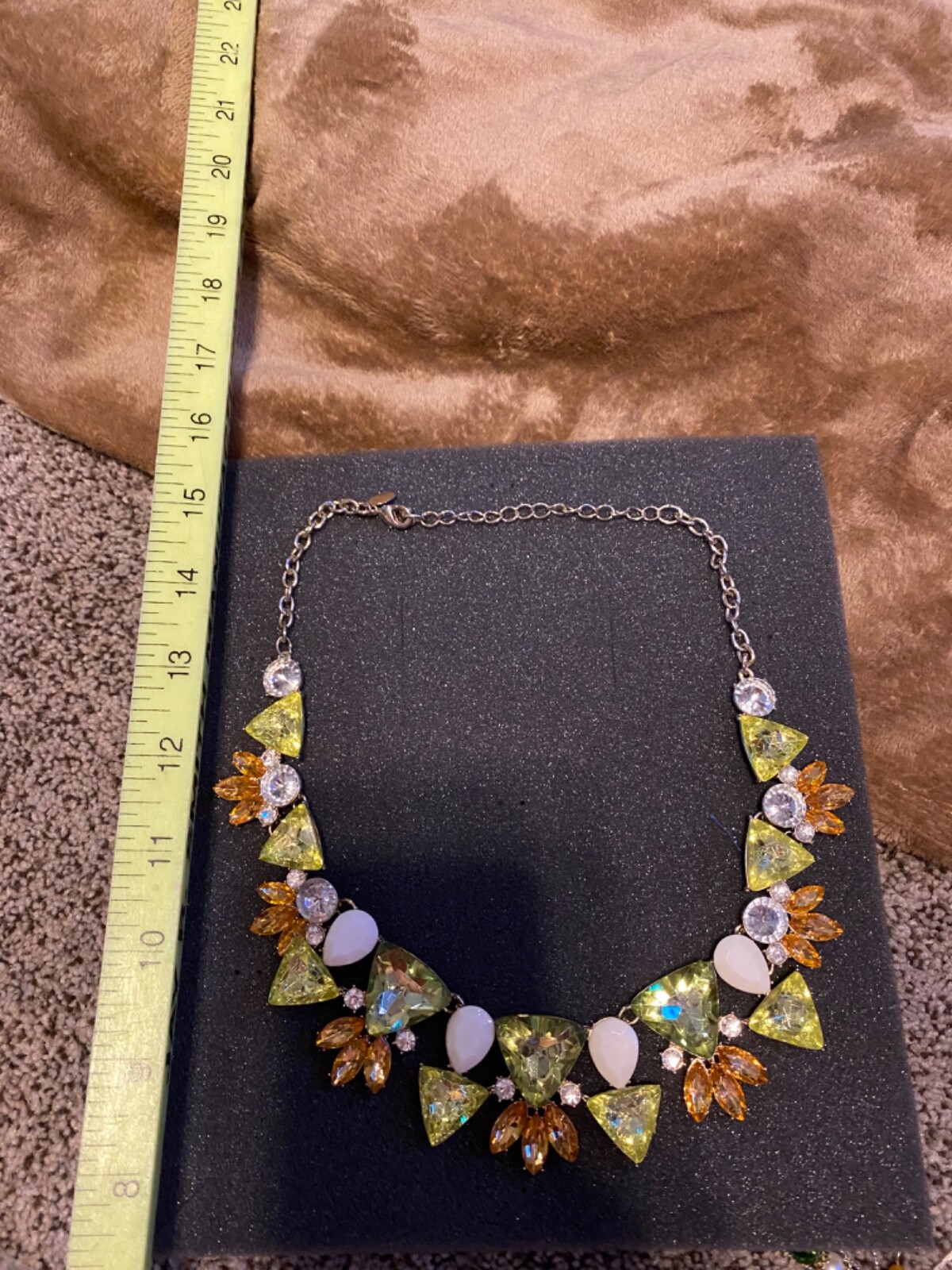 Rhinestone statement necklace with large gorgeous… - image 7