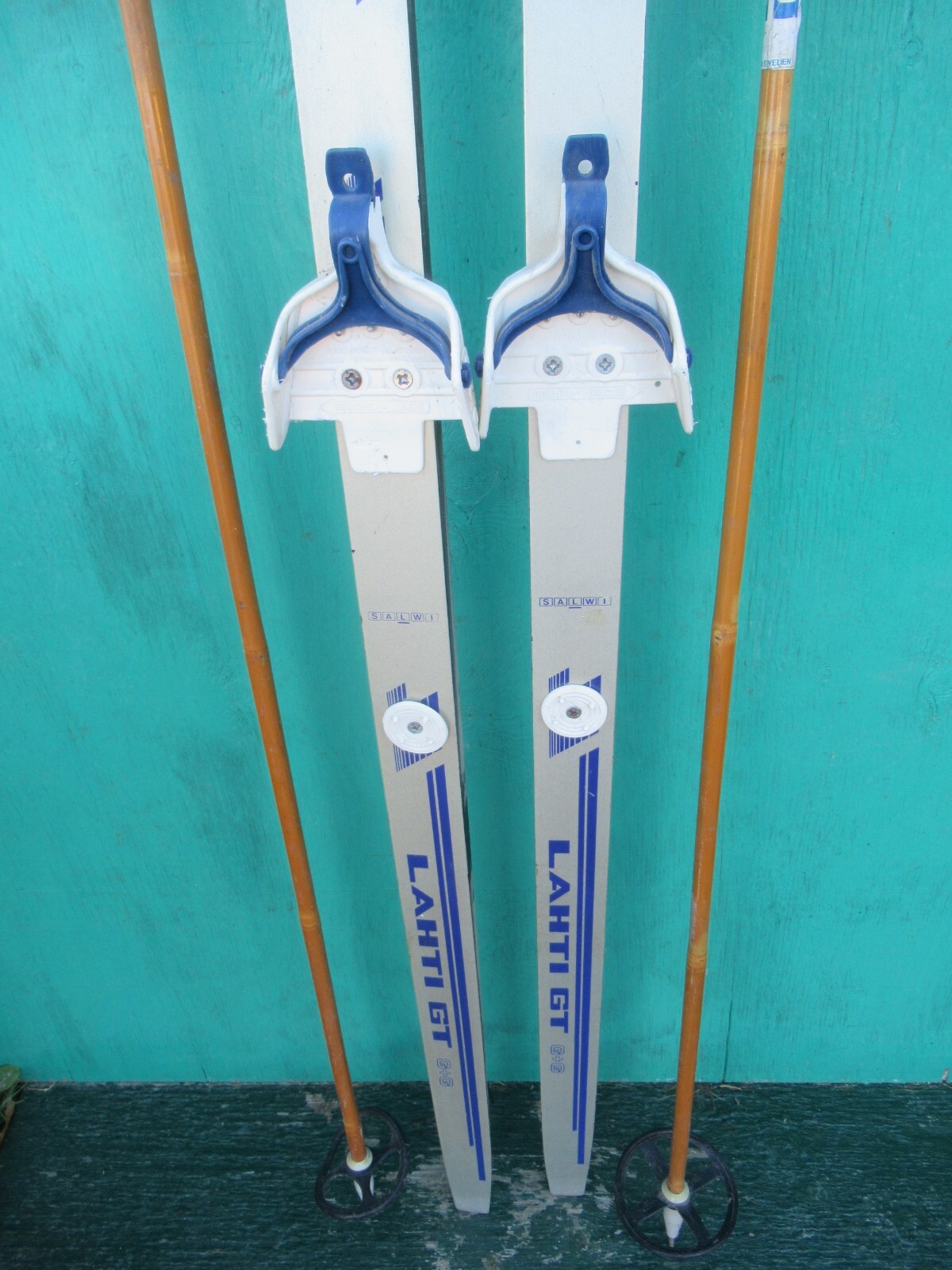 Ready to Use Cross Country 73" JARVINEN 190 cm Skis WAXLESS Base + Poles eBay