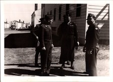 Vtg Photo 1940s US Army Soldiers Uniforms Base WW2 Seventh Service Command