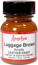 Angelus 1 Oz Acrylic Leather Paint - Luggage Brown Color