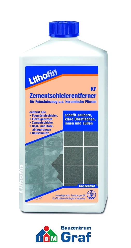 LITHOFIN KF Enlève Le Voile De Ciment Pour Revêtements Céramiques 1,0 Litres - Photo 1/1