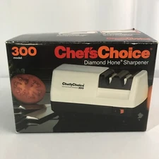 CHEF'S CHOICE 300 Diamond Hone Knife Sharpener (White) 