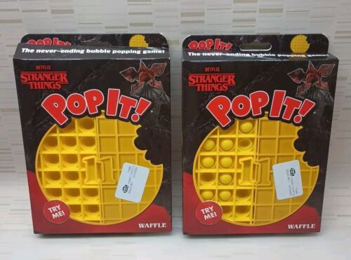 2 Netflix Stranger Things Pop-It! LOT Waffle Shape Bubble Popping Game Fidget