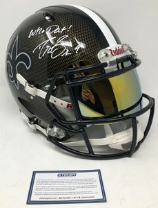 drew brees signed helmet