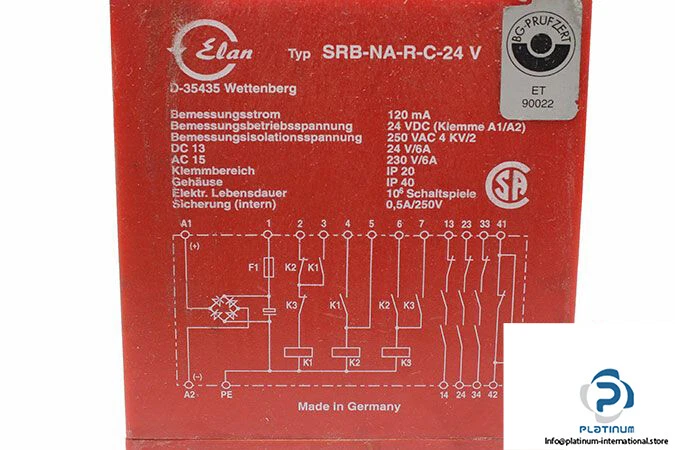 ELAN SRB-NA-R-C-24V SAFETY RELAY_ELAN SRBNARC24V - Image 4 of 4