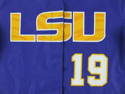 Nike NEW Louisiana State LSU Tigers Full Button Womens M Team Softball Jersey - Picture 3 of 12
