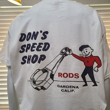 DRAG/GASSER/MIDGET/HARDTOP/NASCAR Vintage Race T-shirt DONS SPEED SHOP RODS