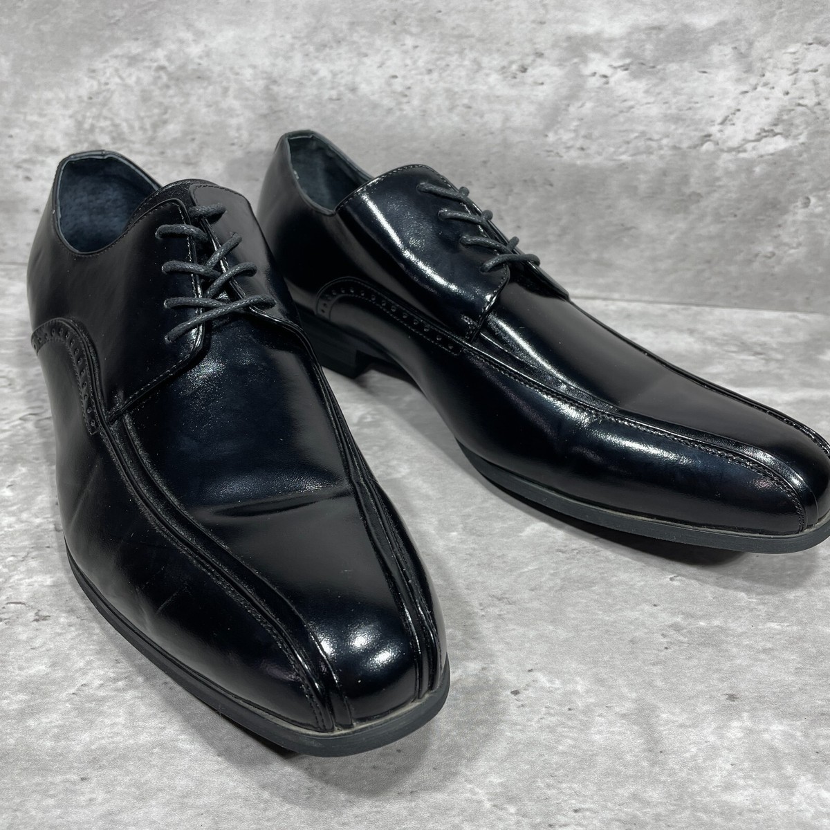 Stacy Adams Shoes Men's Size 9 W Black Patent Leather Oxford Lace Up