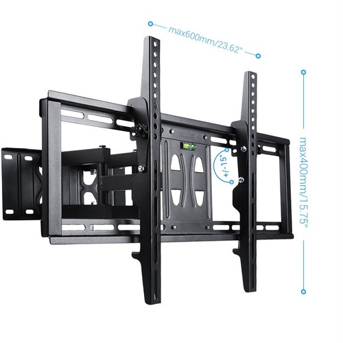 XL TV Wall Corner Mounted Heavy Duty Adjustable Full Swivel Tilt 32-65in LED LCD - Picture 6 of 13