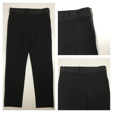 EVERLANE Womens sz 4 Black Satin Waist Insert Crop/Ankle Dress Pant