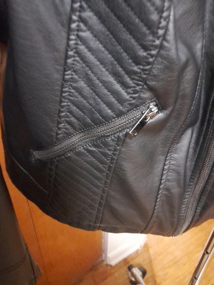 CHAQUETA AMERICAN RAG IMITACIÓN CUERO NEGRA TALLA 18/20 Foto 3 de 4