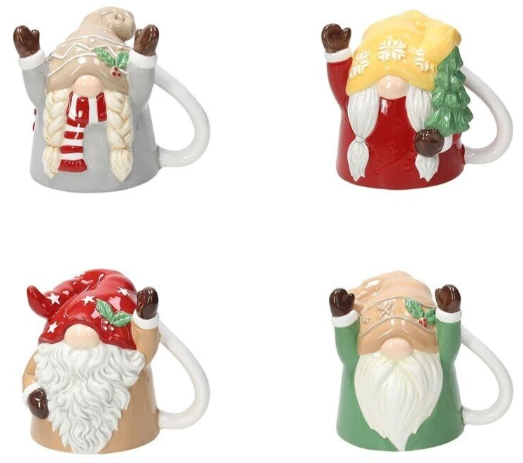 Tazza Gnomo Natale Decorazione Tognana Up&Down COLORI ASSORTITI 300 cc