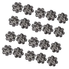 20 Stck. Blume Brust Brust Brustwarze Pasties Abdeckung BH Pad Selbstklebend Aufkleber Schwarz