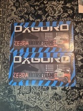 Zebra Blue And Black Plastic Auto License Plate Frame Lot Of 2