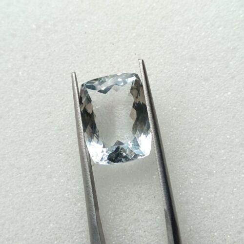 5.59 Cts Natural AAA Grade White Aquamarine Cushion Cut Loose Gemstone