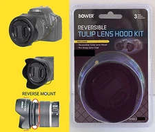 REVERSIBLE FLOWER TULIP HOOD+LENS CAP to CAMERA PANASONIC DMC-FZ80 FZ82 BOWER
