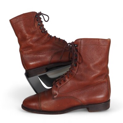 Ralph Lauren Lace-up Paddock Cap Toe Leather Boots Men's 7.5B Women's 9.5