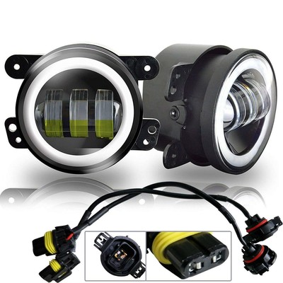 Aosi 4-Inch 30W Cree Led 6000K White Halo Ring Drl Off Road Fog Lamps (611553541294)