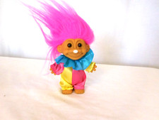 Russ Troll Doll Pink Hair Brown Eyes Happy Birthday Clown 5"