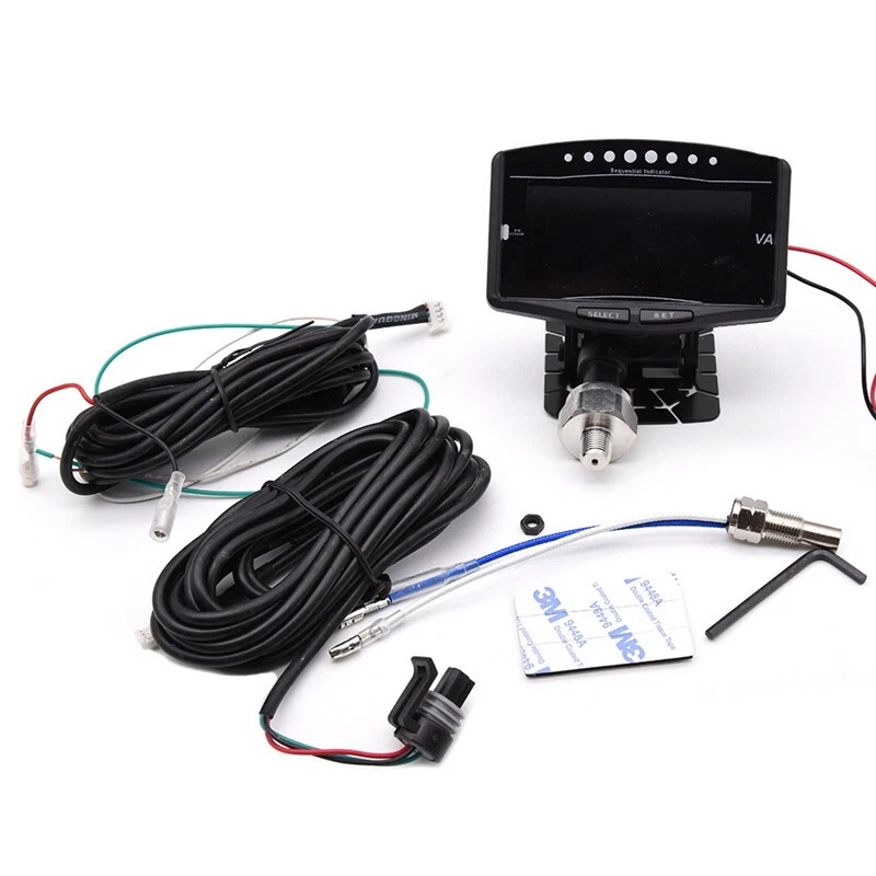 12V 24V Car LCD Digital Alarm Gauge Voltmeter Oil Pressure Fuel Water Temp Meter - Image 3 of 4