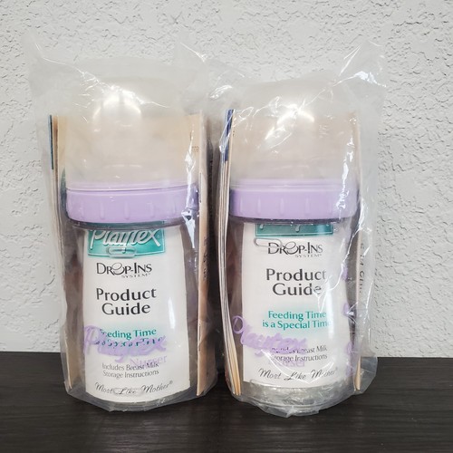 Playtex Drop-Ins Nurser Baby Bottle With Liners 4oz Reduces Colic Set X 2 NEW