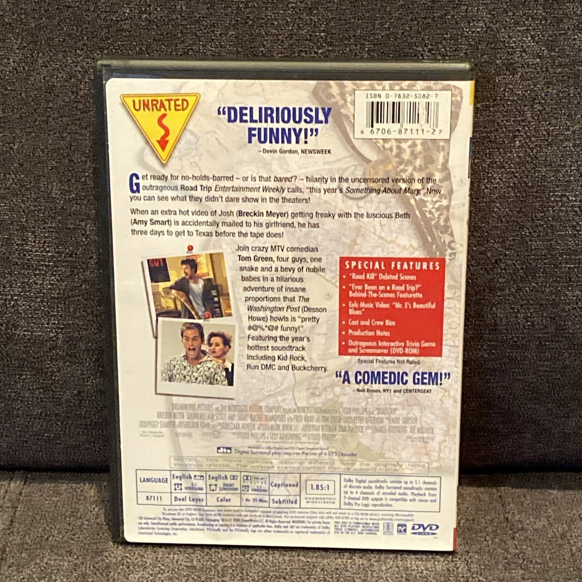 Road Trip (DVD, 2000, Unrated Version) Anamorphic Widescreen Very
