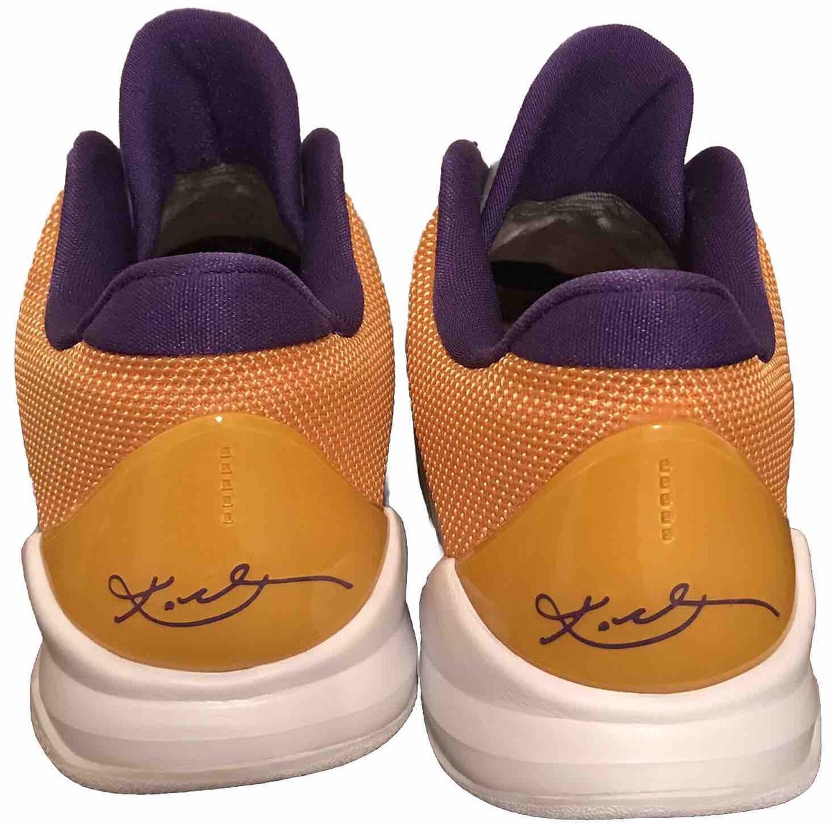 Nike Zoom Kobe V 5 Home Size 8 Men Del Sol White Purple Yellow