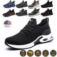   Indestructible Safety Work Shoes Steel Toe Breathable Work Boots Mens Sneakers